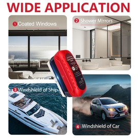 LIKFCBOND Automotive Oil Film Cleaning Brush, 2 PCS Windshield Cleaner Oil Film Remover for Car Glass, Oil Film Cleaning Tool for Windshield Improves Clarity and Visibility