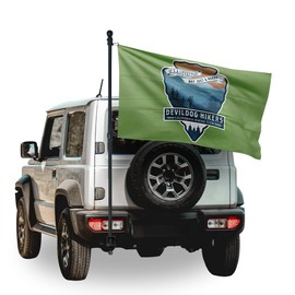 (Pack 1) - 5’ Foot Premium Tangle-Free Carbon-Fiber Flag Pole with 2 Flag Rings, Ideal for Trucks, Vehicles, or SUVs, Perfect for 2x3FT, 3x5FT, and 4x6FT Flags (5ft Pole Only, Flag Not Included)