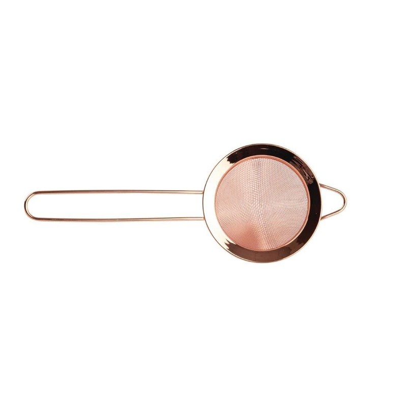 Olympia Copper Barware Bar Tea Drinks Mesh Strainer Sieve Filter