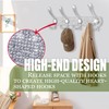 BlackFish Wall Mounted Coat Rack, Shiny Silver Rhinestones Four Heavy
