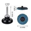 Treki Pack of 15 Mini Flap Discs for Drill, 40/60/80