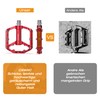 CXWXC Bicycle Pedals with Reflectors 9/16 Inch CNC Aluminium MTB
