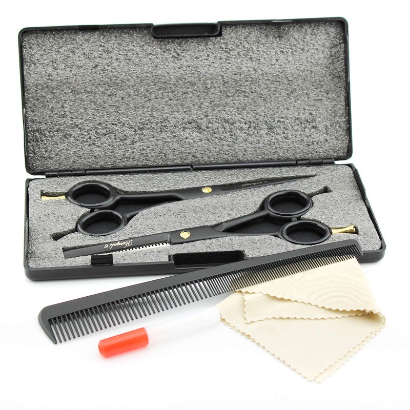 Haryali Professional Hairdressing Scissors Set Left Handed 6" Black