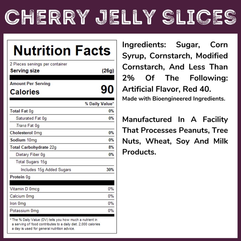 WinCrest Bulk Cherry Jelly Slices - 5 Lb Case