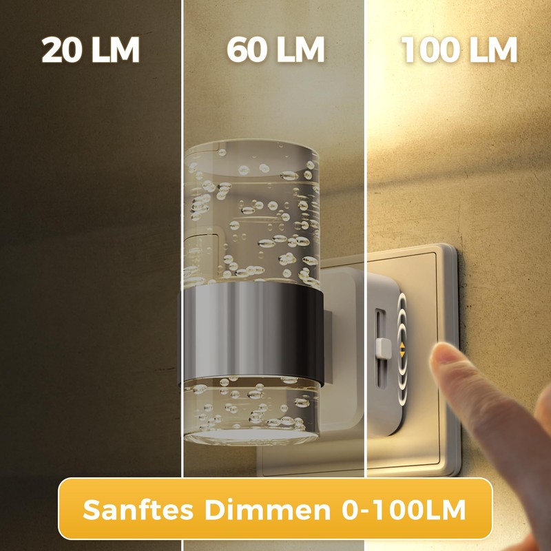 LOHAS-LED Night Light Socket with Twilight Sensor, 3000 K Warm
