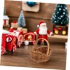 Levemolo 5pcs Handwoven Portable Basket Decorative Tiny Flower Holders with