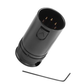 QIANRENON Compact 5-Pin XLR Soldering Audio Adapter Adjustable 90° Angle Xlr 5Pin Connector Microphone Thin Cable Connector Gold-Plated Xlr-5 DMX 512 Plug, for DIY Repair, with 0.9 mm Allen Key