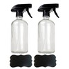 DII Chalkboard Label Refillable Glass Spray Bottle Set, 16 oz,