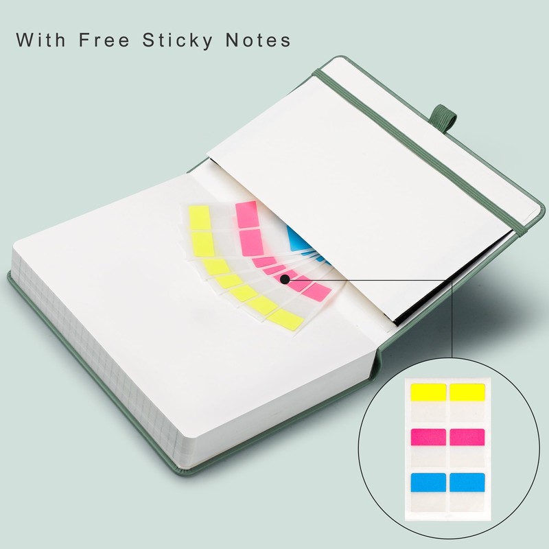 EMSHOI 400 Pages Notebook A5-100gsm Lined Journal Thick Notepad, Hardcover