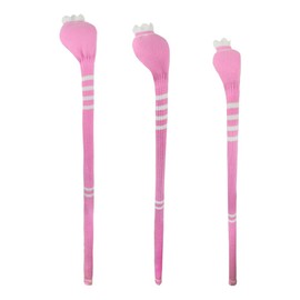 Scott Edward Knitted Golf Club Cover Long Full Coverage Golf Club Cover Set of 3 Fits Well Driver(460cc) Fairway Wood and Hybrid(UT) Golf Club Protector for Male/Female on Pink Stripe Style