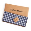Solino Home Check Linen Table Runner 90 Inches Long -