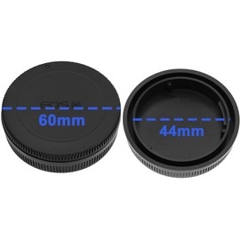 2Sets Camera Body Cap and Lens Rear Cap Kit, Compatible with Canon EOS EF-M Mount Mirrorless Camera Rear Lens Protector Cover and Body Protector Set
