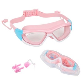 SIMAKRA Swimming Goggles Kids 4-16 years, Girls and Boys Swimming Goggles for Children Wide Vision, Anti Fog, No Leaking, UV Protection-with Case,Nose Clip Ear Plug