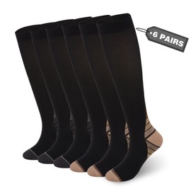 BlackOak Compression Socks For Men Women Knee High OTC 20-30 mmHg, S/M & L/XL Sizes, Circulation Boost, Swelling Relief