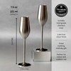 Sisterly Drinkware Stainless Steel Champagne Flutes Set of 2, 7.5