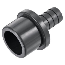 sourcing map PVC Pipe Fitting 16mm Barbed x 32mm OD Spigot Straight Tube Adapter Hose Quick Connector, Black