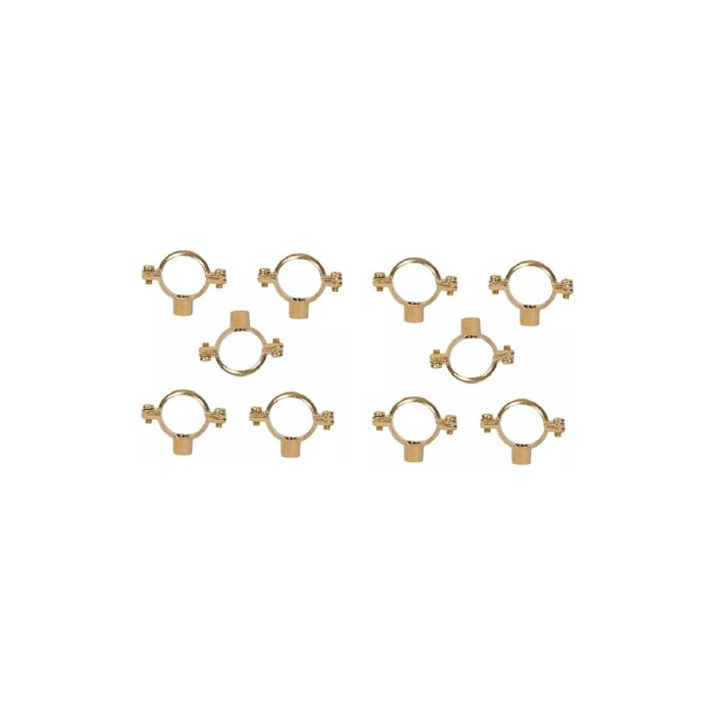 TC 15mm Solid Brass Construction Munsen Ring M10 Pipe Clip
