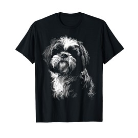 Dog Lover Cute Drawing Animal Pet Art Graphic Shih Tzu T-Shirt for Men Women Kids