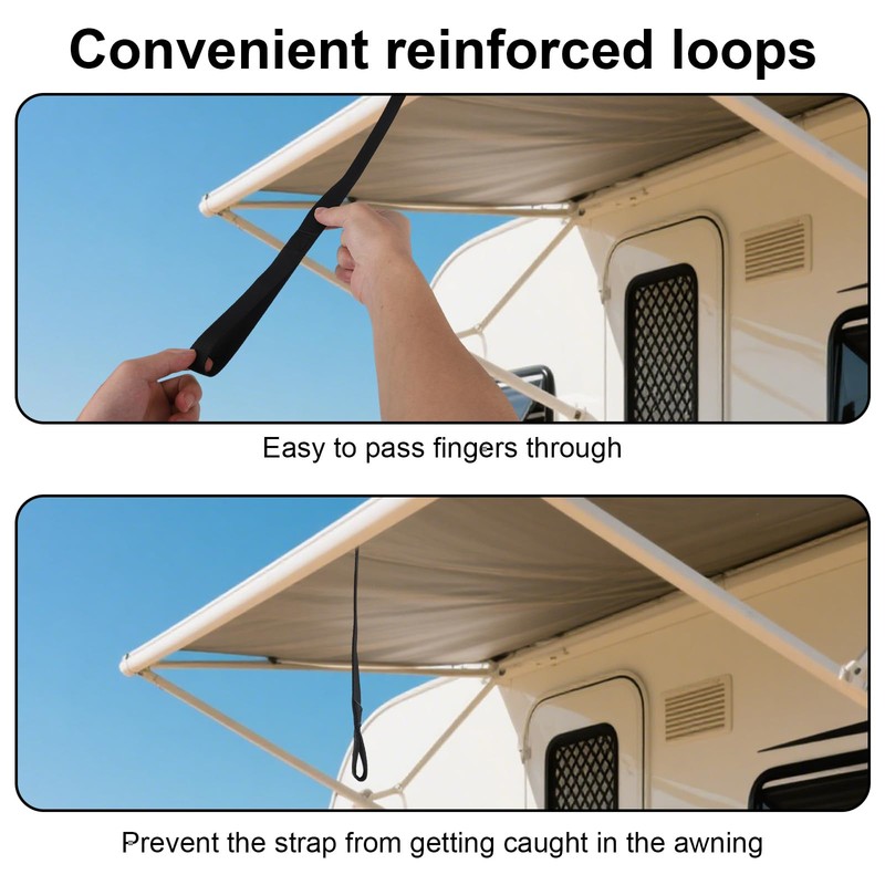 2pcs RV Awning Pull Straps, Heavy Duty Pull Down Strap