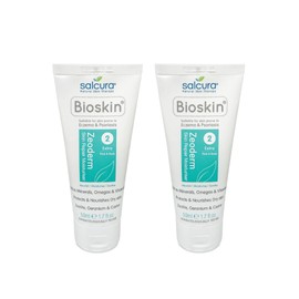 Salcura, Bioskin Zeoderm Skin Repair Moisturiser Twin Pack, Including Natural Ingredients Relieves Itchiness & Soothes Irritation, Ideal For Severely Dry & Dehydrated Skin Value Bundle (2 x 50ml Pack)