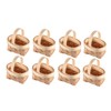 SHOWERORO 8pcs Handwoven Mini Baskets Wooden Picnic and Fruit Baskets