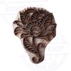 Arty Crafty Print Stamp Brass Lotus Shapes Wooden Clay Block