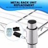 SDTC Tech 12 Pairs Wire Shelf Clips and 4Pcs Pole