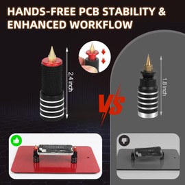 Soldering Helping Hands, NEWACALOX Third Hand Magnetic Helping Tool with 4 Soldering Helping Arms & Big PCB clamp Holder & 4 Upgrade PCB Holder Pillars, Waterproof Solder Clamp Station