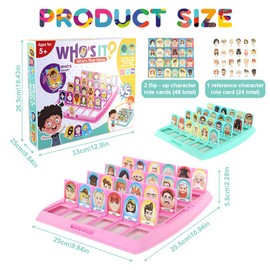 NAVESO Who Is It Game, Who Is It Funny Guessing Game, Board Game, Who Am I Game, Board Games Children, Guess Who Board Game, Family Guess Game, Board Game for Parents, Child Interactive Toy