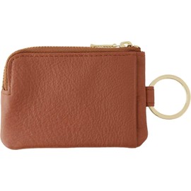 SLIP-ON Key Pouch, Mini Camel, OSL-2002-CML, Genuine Leather, Key Case, Accessory Case