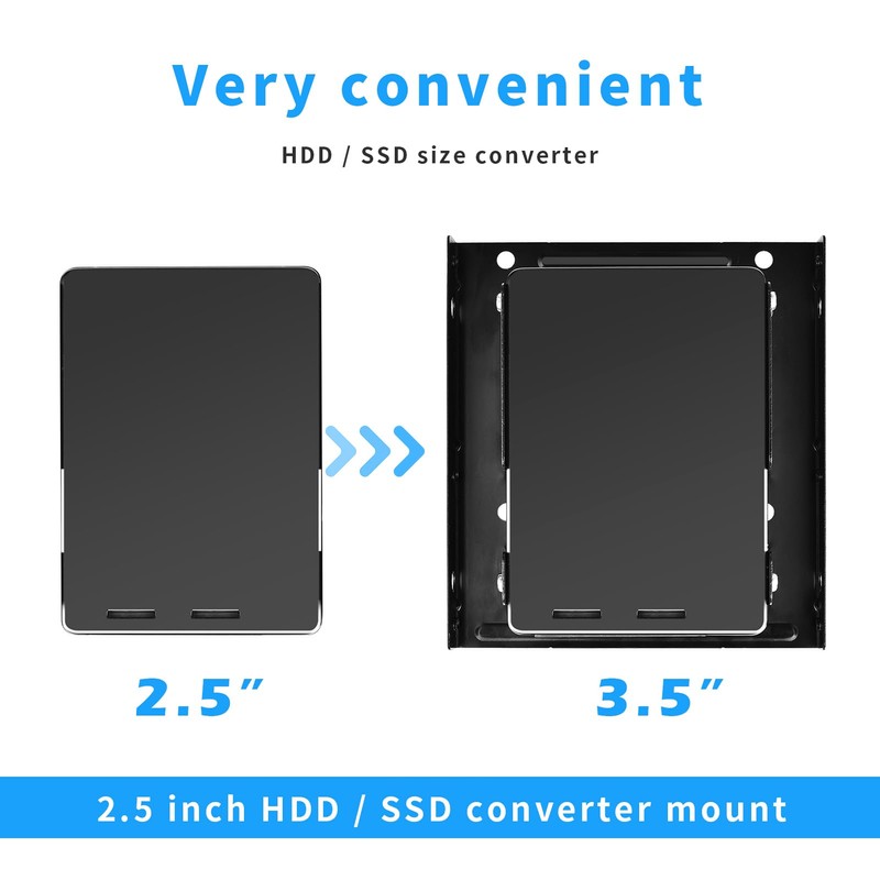 ELUTENG Double-Deck HDD SSD Mounting Bracket 2Pack 2.5" to 3.5"