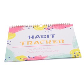 CAXUSD Habit Tracker Planner Journal Monthly Habit Tracker for Goal Setting Workout Calendar and Daily Journaling Spiral Binding Minimalist Watercolor Design