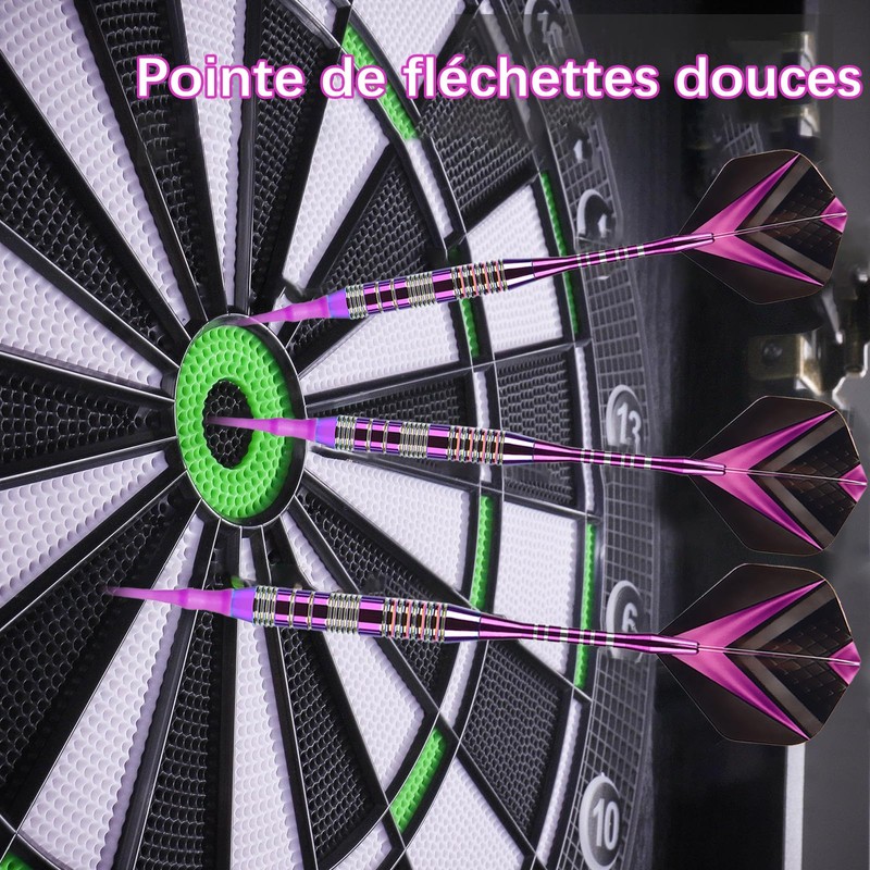 ZZJTPA Soft Tip Darts Set of Seven Colours Electronic Darts