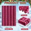 58x43 Inches 12v Heated Car Blanket Plug In, Red White,