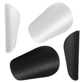 2 Pairs Extra Tiny Soccer Shin Guards, 3.15 x 1.97 Inch Soccer Shin Pads, Tiny Shins Guard DIY Graffiti, Comfortable Lightweight Mini Shins Pads for Jogging Outdoor Sports, Black + White