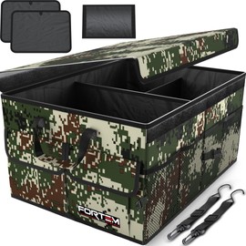 FORTEM Trunk Organizer For SUV Car Trunk Organizer, Foldable Storage, Car Accessories for Women Men, Collapsible Bag, Perfect Christmas Gifts, 600D Oxford, Non Slip Bottom, Straps, Soft Cover (50L)