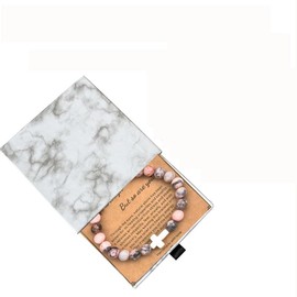 EGARUOC Christian Spiritual gift, unisex bracelet, beaded bracelet, friendship bracelet string, couple matching bracelets for Women Men (2.9, C)