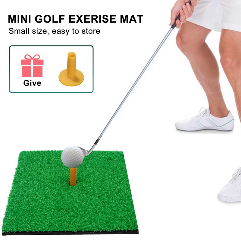 30 x 30 cm Golf Practice Mat, Portable Golf Tee