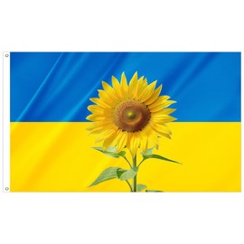 Ukraine Sunflower Flag 2x3FT Ukrainian National Flag Vibrant Color Fade Resistant Polyester with Grommets (2x3FT)
