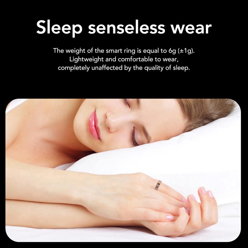 Smart Ring Gold BT Sleep Fitness Tracker IP68 Water Resistant