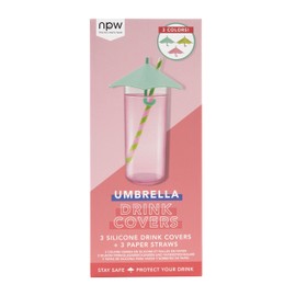 NPW-USA Happy Hour Cocktail Umbrella Drink Covers, 3-Count