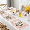 fanquare Rose Gold Leaf Pattern Rectangle Placemats, Set of 6,