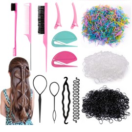 1511 PCS Accesorios para Cabello Niña, 1500 Gomas De Pelo De Colores Con 11 Accesorios,Accesorios para el Cabello para Niños y Mujeres, Regreso a la