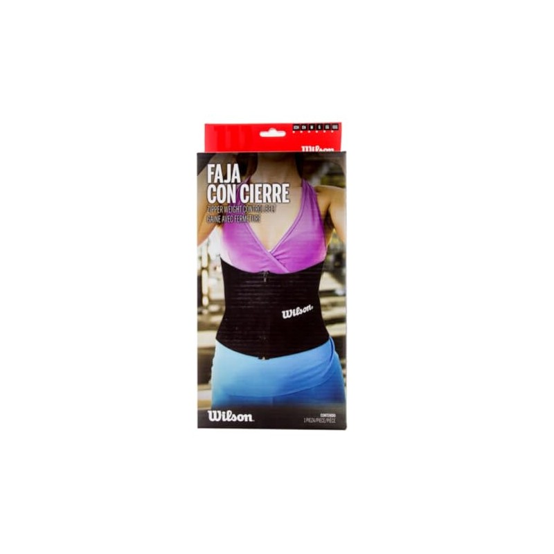Wilson AW115S Faja Cierre Unisex Mediano, Color Negro