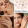 Diamday Pack of 10 Gold Chunky Rings for Women 14
