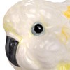 Creative Co-Op, White Ceramic Cockatoo Jar, Yellow, Medium