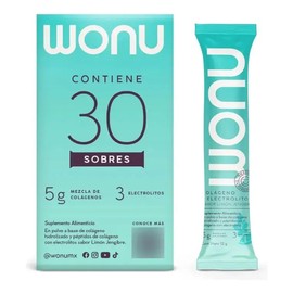 Bebida isotónica Wonu Electrolitos Limón y jengibre pack x 30