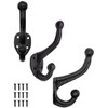 FUXXER 3 x Solid Iron Hooks, Coat and Clothes Hooks,