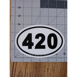 420 (Four Twenty) / NOS 4x6 Oval Vinyl Sticker / Decal