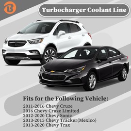 Bicos 55567067 Turbo Charger Coolant Return Hose Line Compatible with Chevy Cruze Sonic Trax